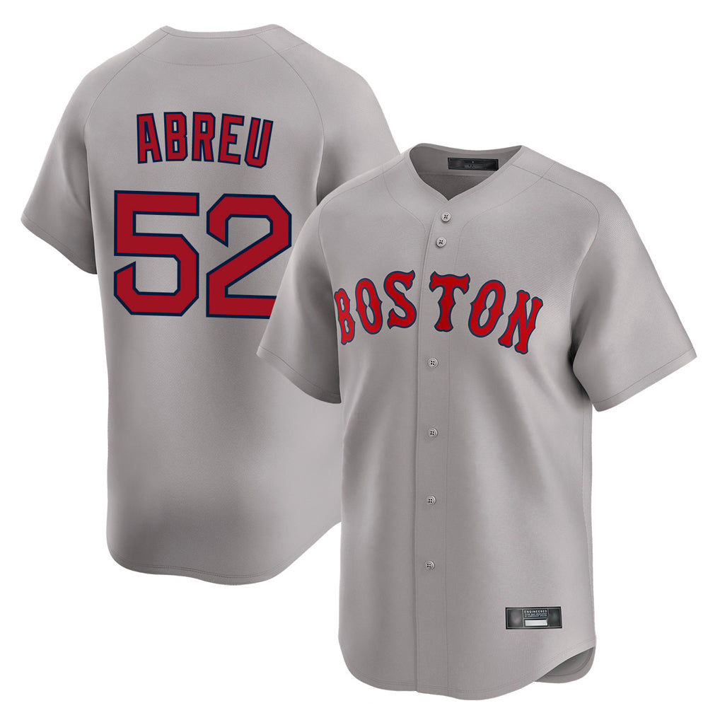 Ndoa B.Red Sox #52 Wilyer Abreu Player Gray Road Limited Home Game Stitched Jerseys