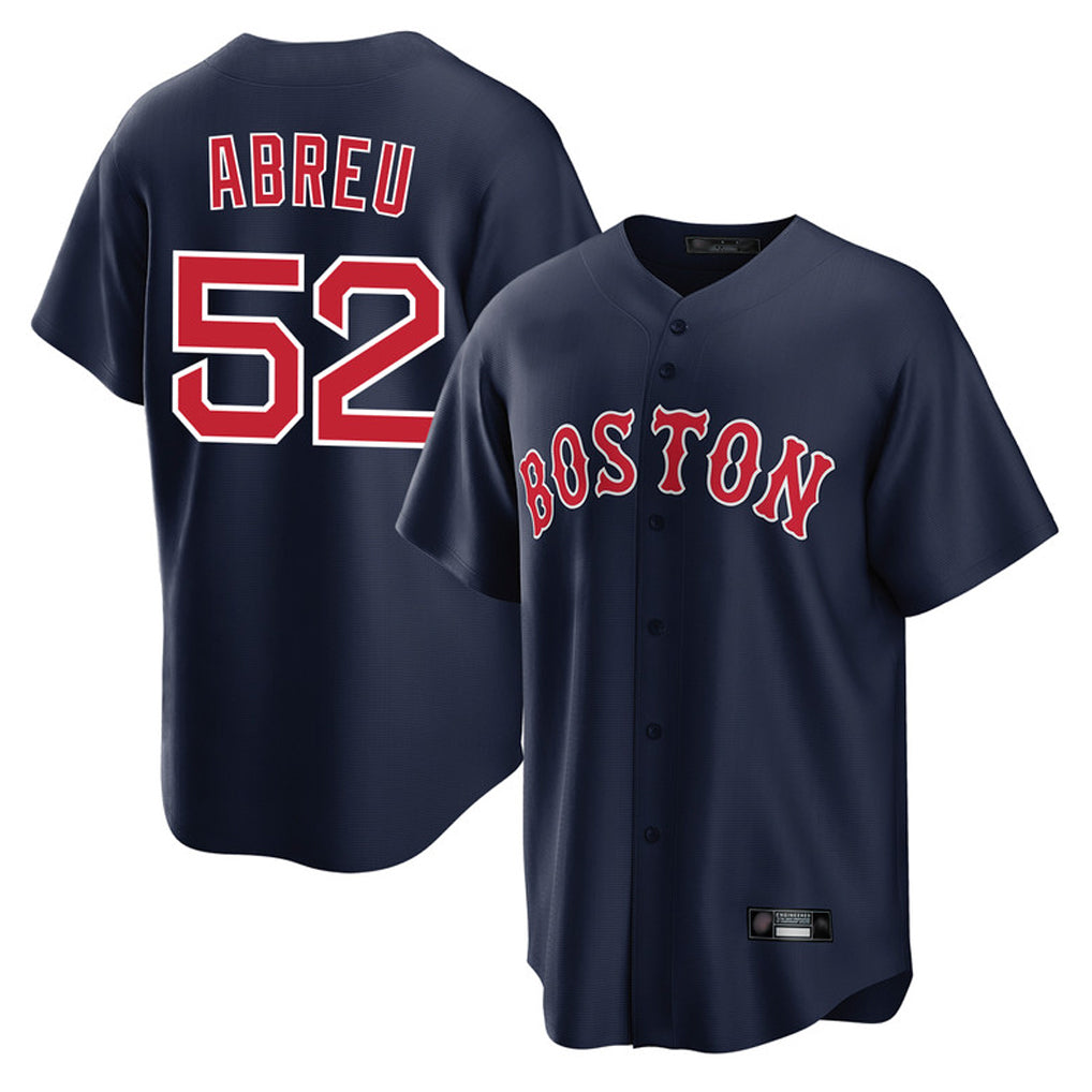 Ndoa B.Red Sox #52 Wilyer Abreu Player Navy Home Game Stitched Jerseys