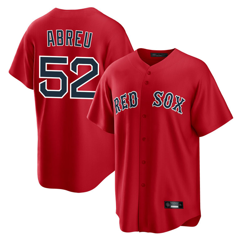 Ndoa B.Red Sox #52 Wilyer Abreu Player Red Home Game Stitched Jerseys