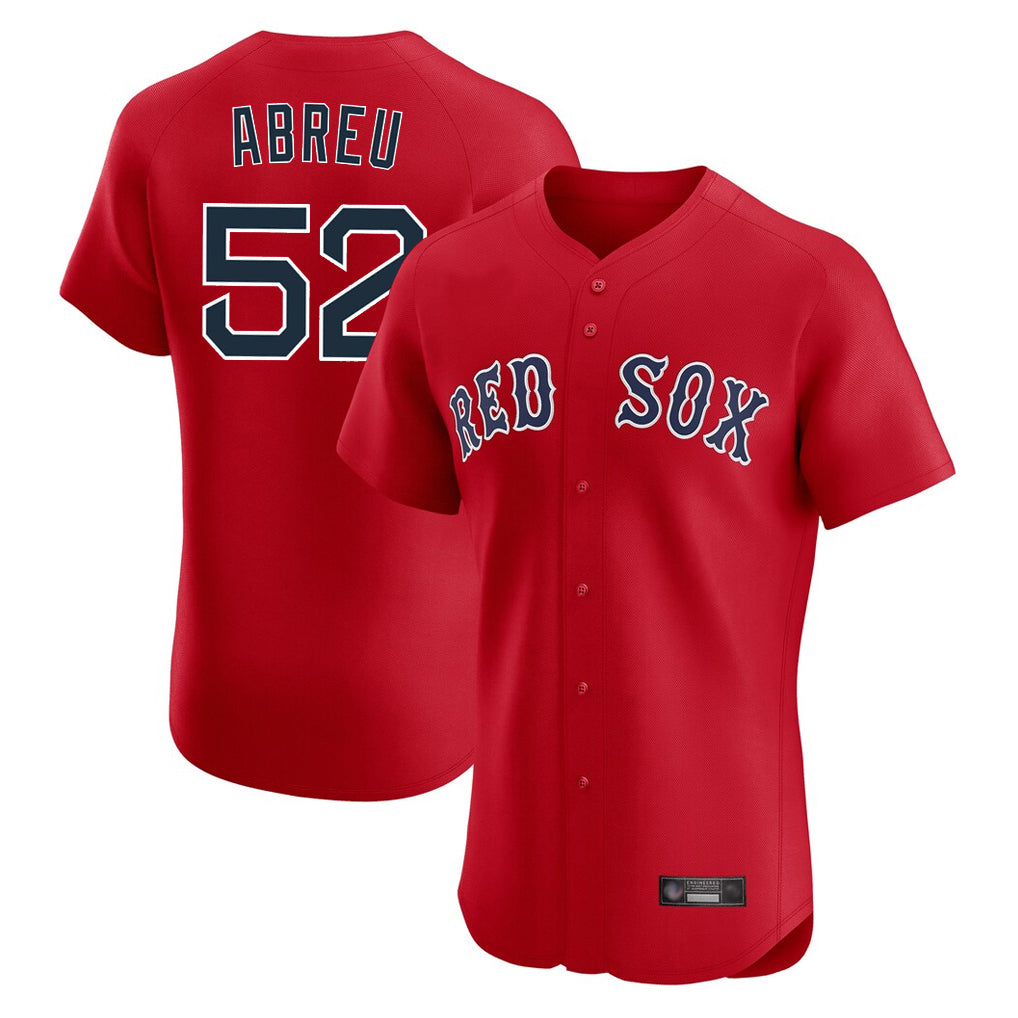 Ndoa B.Red Sox #52 Wilyer Abreu Player Red Limited Elite Home Game Stitched Jerseys