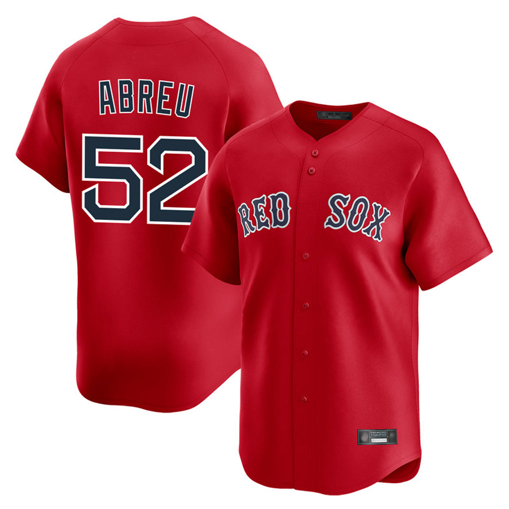 Ndoa B.Red Sox #52 Wilyer Abreu Player Red Limited Home Game Stitched Jerseys