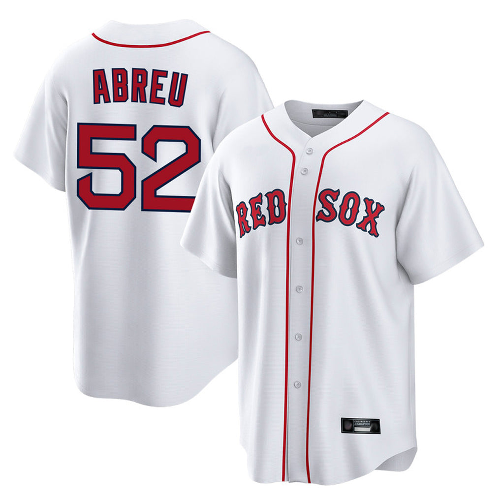 Ndoa B.Red Sox #52 Wilyer Abreu Player White Home Game Stitched Jerseys