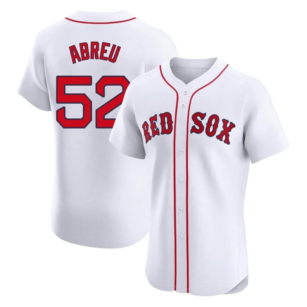 Ndoa B.Red Sox #52 Wilyer Abreu Player White Limited Elite Home Game Stitched Jerseys