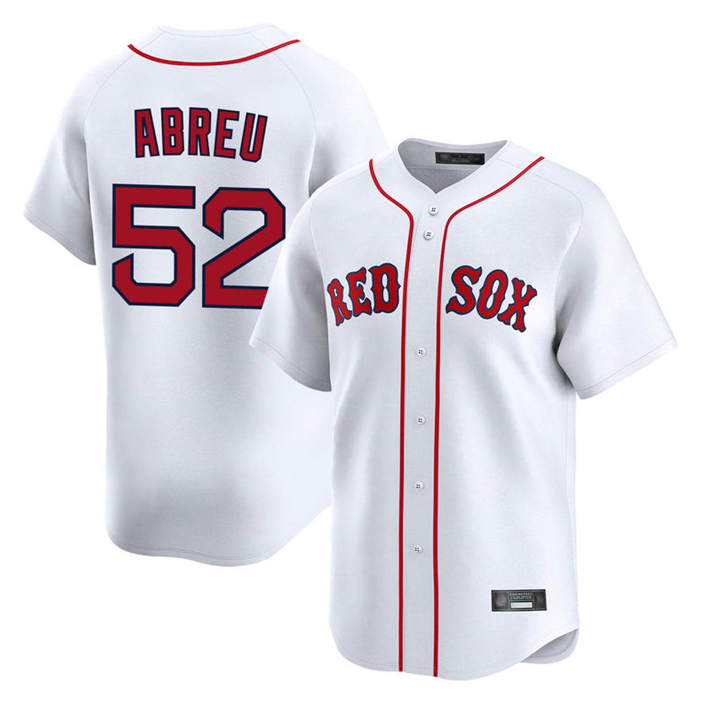 Ndoa B.Red Sox #52 Wilyer Abreu Player White Limited Home Game Stitched Jerseys