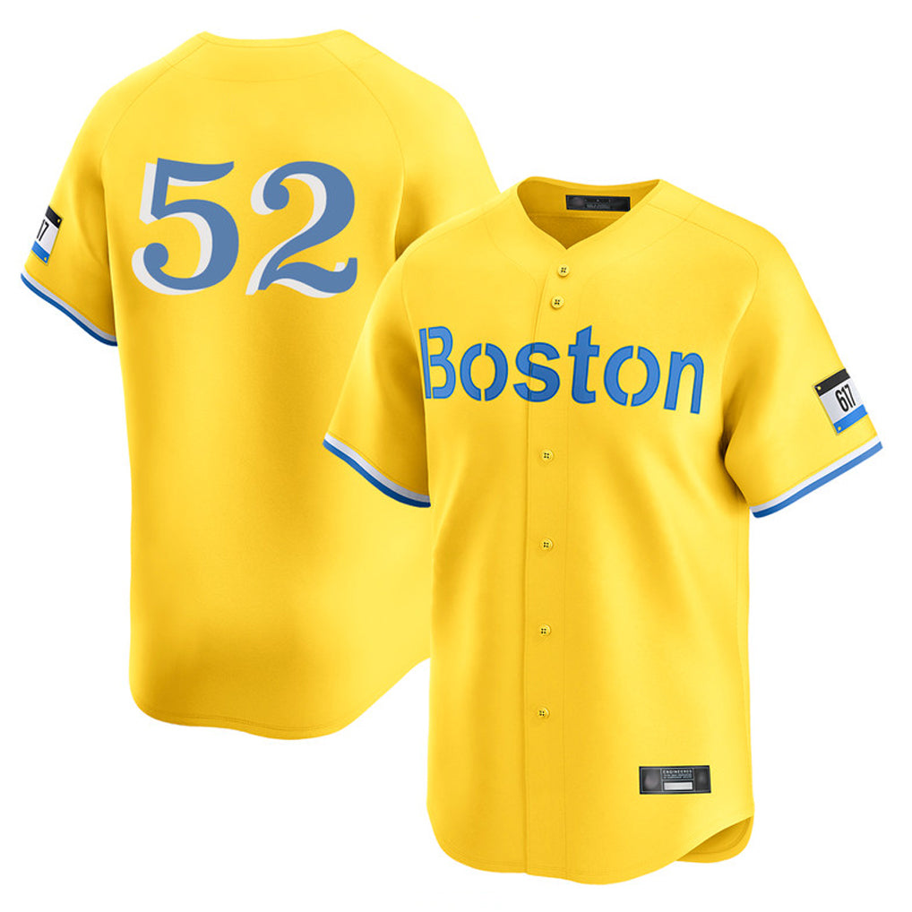 Ndoa B.Red Sox #52 Wilyer Abreu Player Yellow Limited Home Game Stitched Jerseys