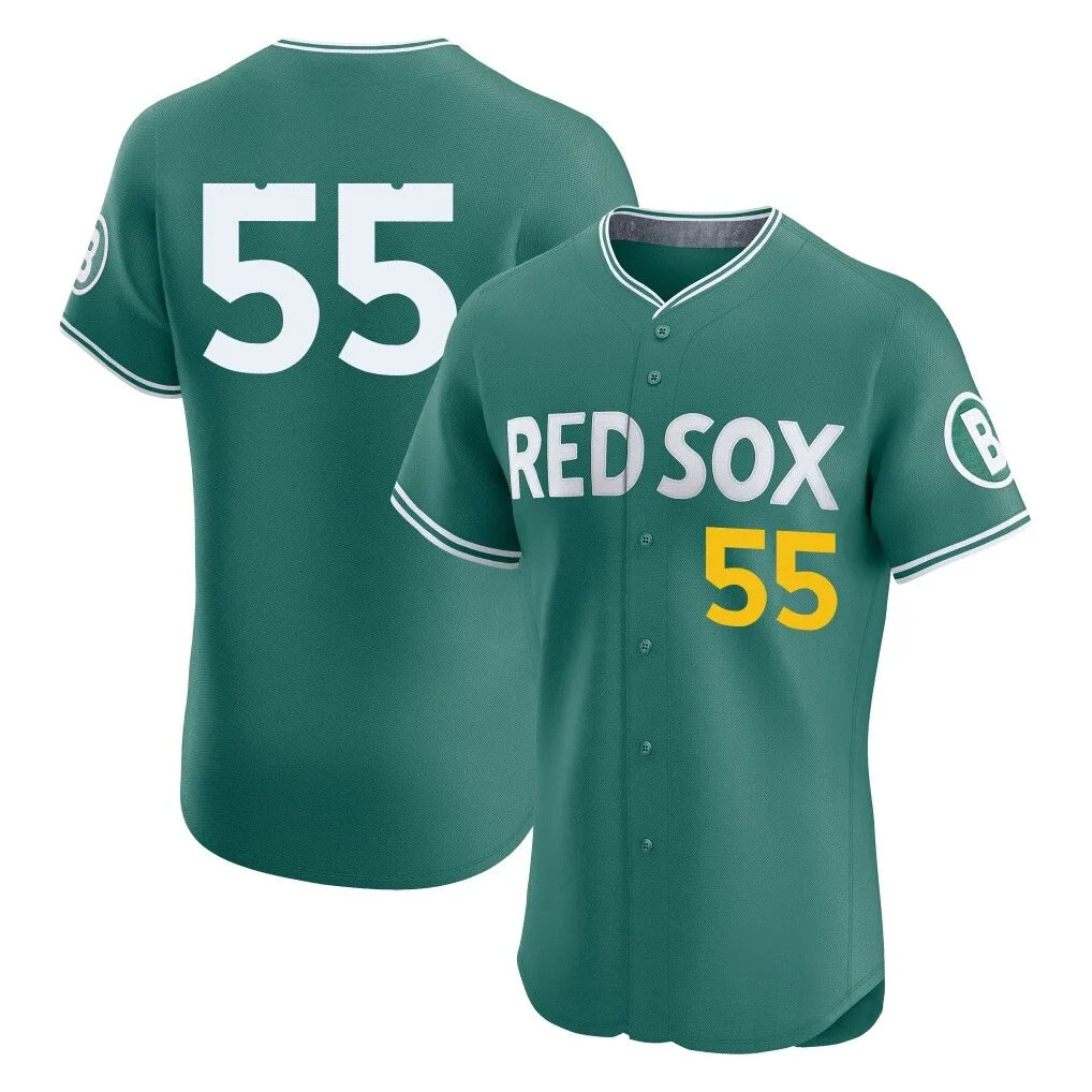 Ndoa B.Red Sox #55 Ranger Su¡§¡érez Player Green City Connect Limited Elite Home Game Stitched Jerseys