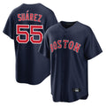 Ndoa B.Red Sox #55 Ranger Su¡§¡érez Player Navy Home Game Stitched Jerseys