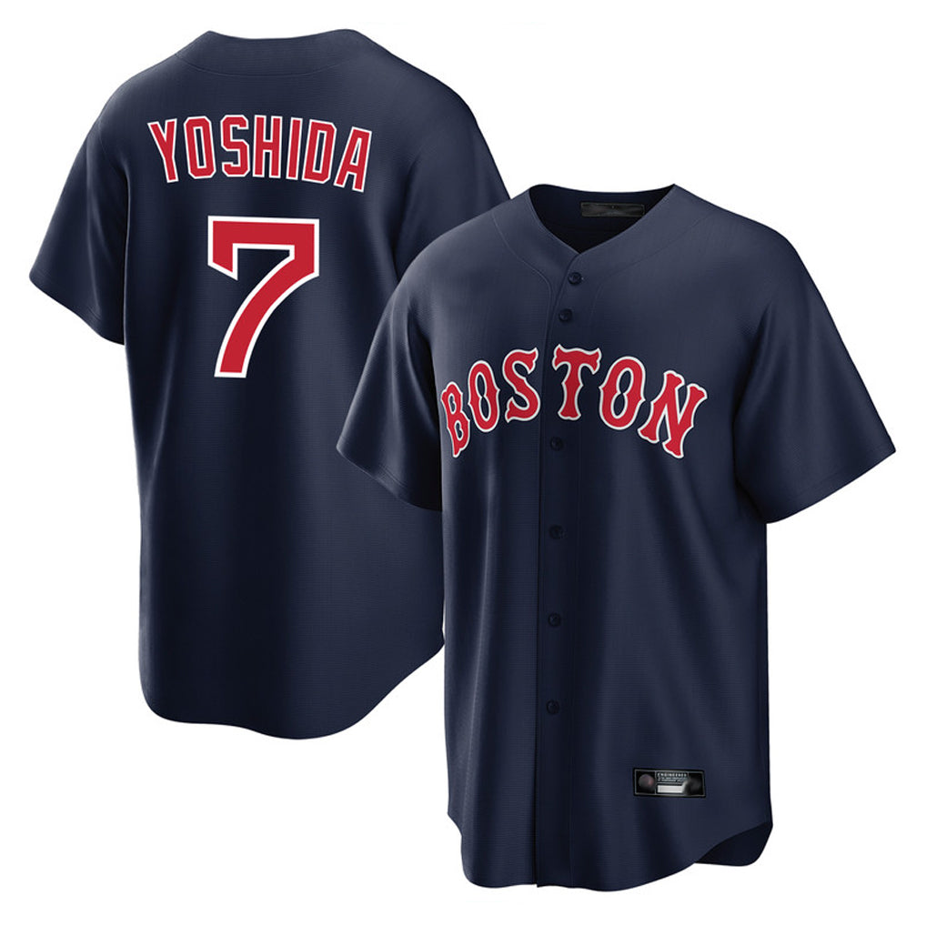 Ndoa B.Red Sox #7 Masataka Yoshida Player Navy Home Game Stitched Jersey