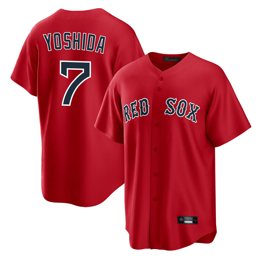 Ndoa B.Red Sox #7 Masataka Yoshida Player Red Home Game Stitched Jersey
