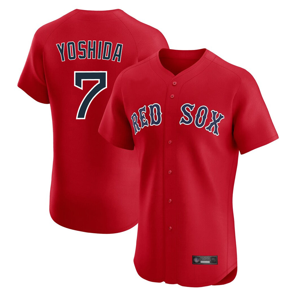 Ndoa B.Red Sox #7 Masataka Yoshida Player Red Limited Elite Home Game Stitched Jersey