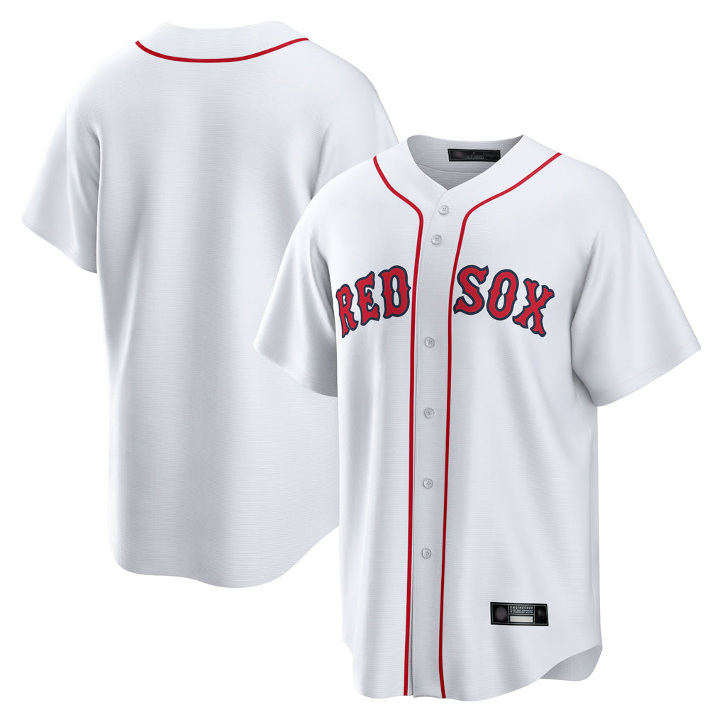 Ndoa B.Red Sox Blank Player White Home Game Stitched Jerseys