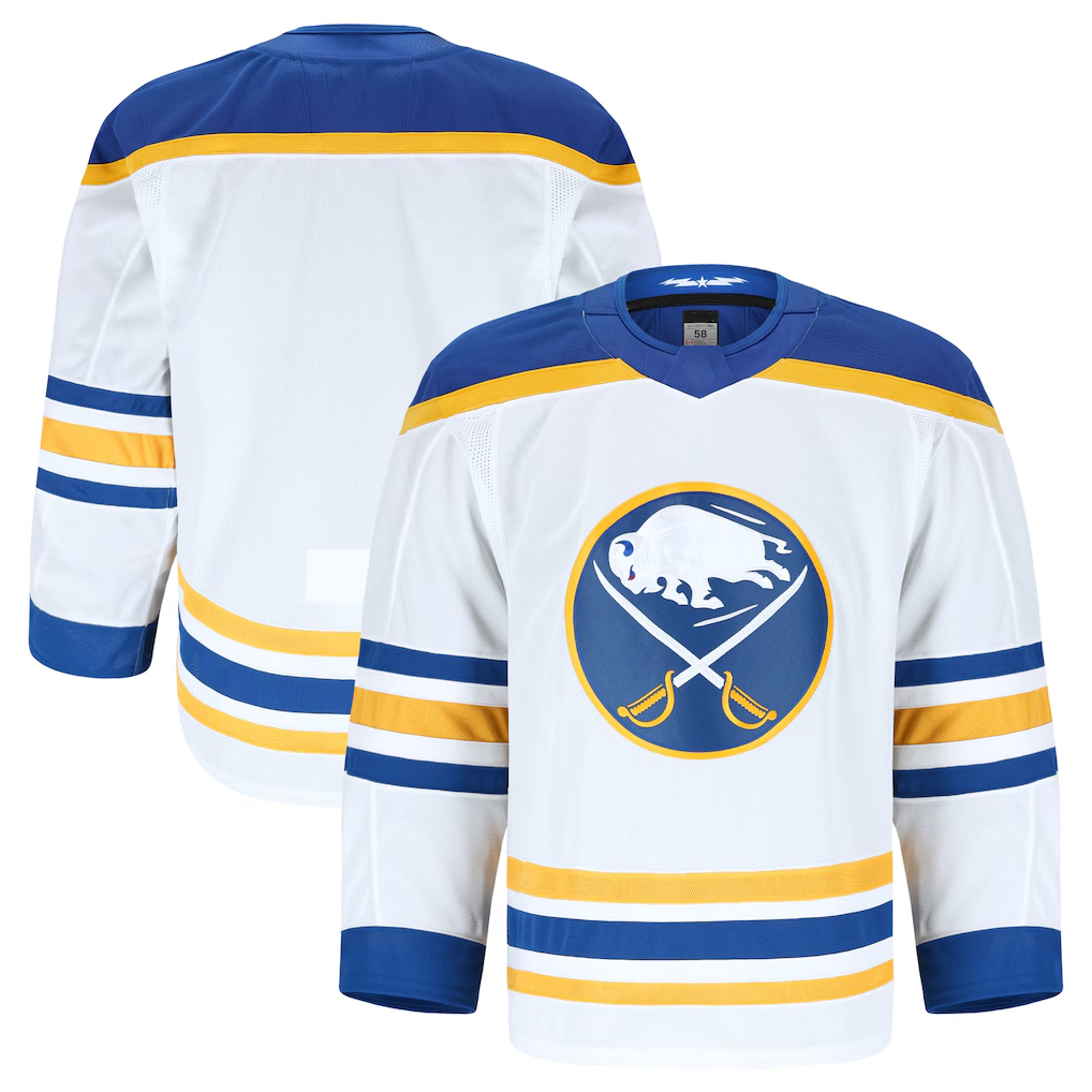 Ndoa B.Sabres White Away Authentic Pro Stitched Jerseys