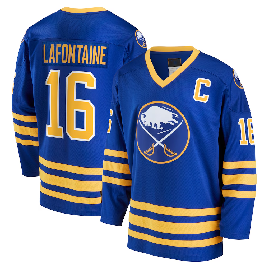 Ndoa B.Sabres #16 Pat LaFontaine Royal Breakaway Retired Player Stitched Jerseys