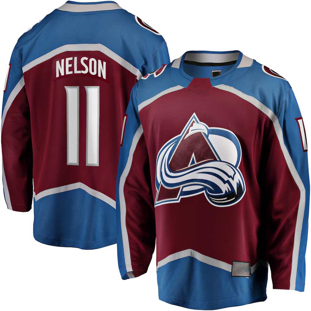 Ndoa C.Avalanche #11 Brock Nelson Burgundy Home Breakaway Jerseys