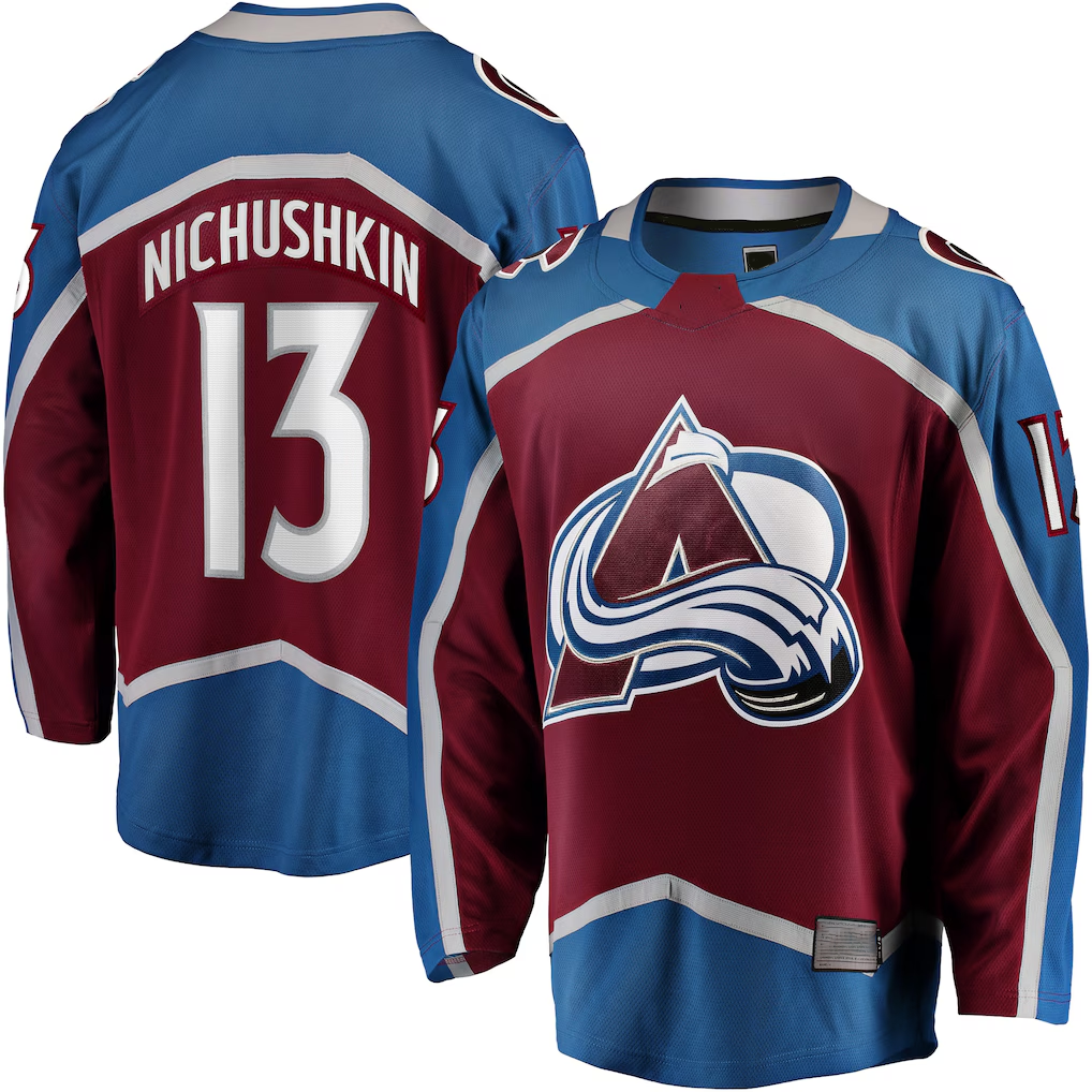 Ndoa C.Avalanche #13 Valeri Nichushkin Burgundy Breakaway Player Jerseys