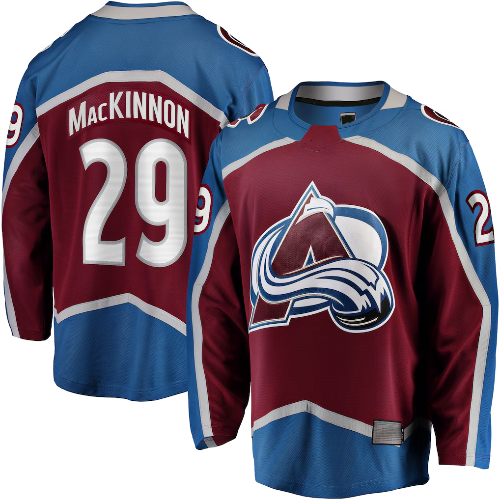 Ndoa C.Avalanche #29 Nathan MacKinnon Burgundy Home Breakaway Jerseys