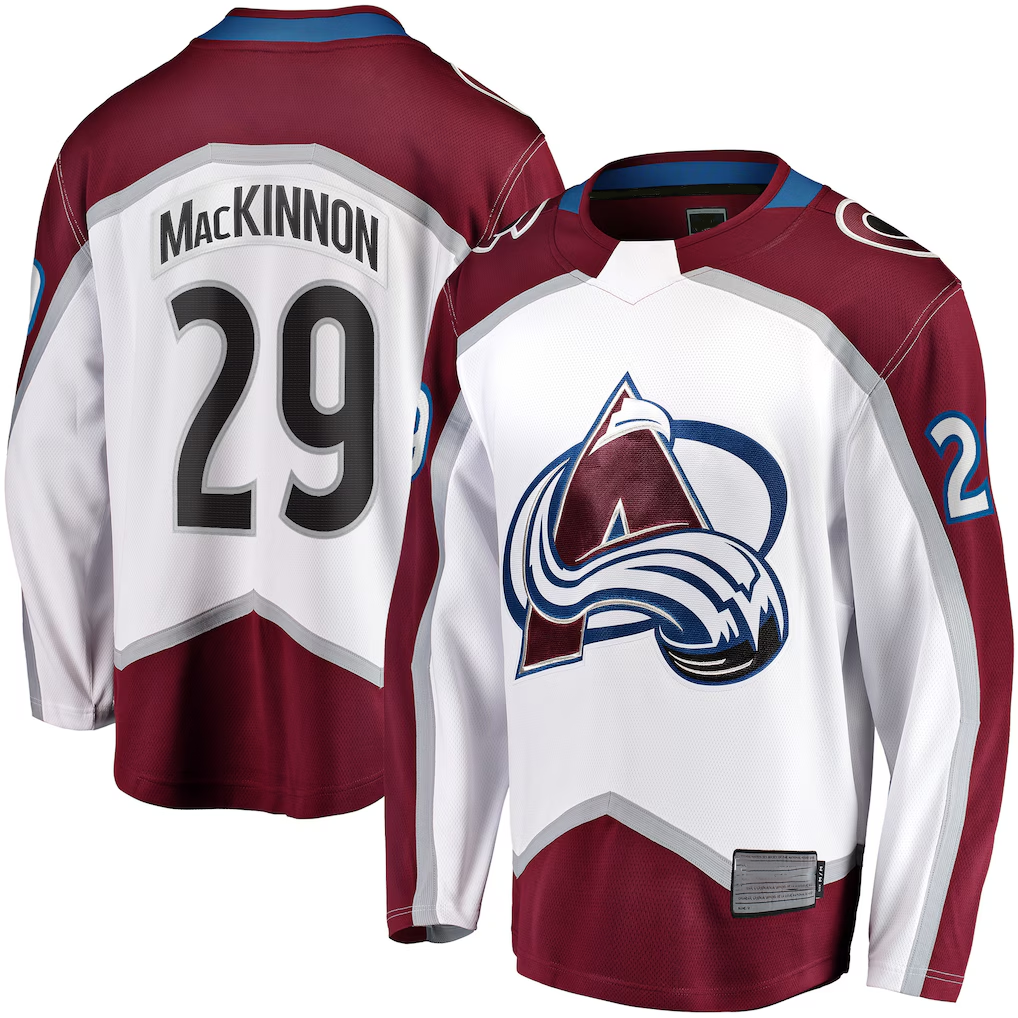 Ndoa C.Avalanche #29 Nathan MacKinnon White Breakaway Jerseys