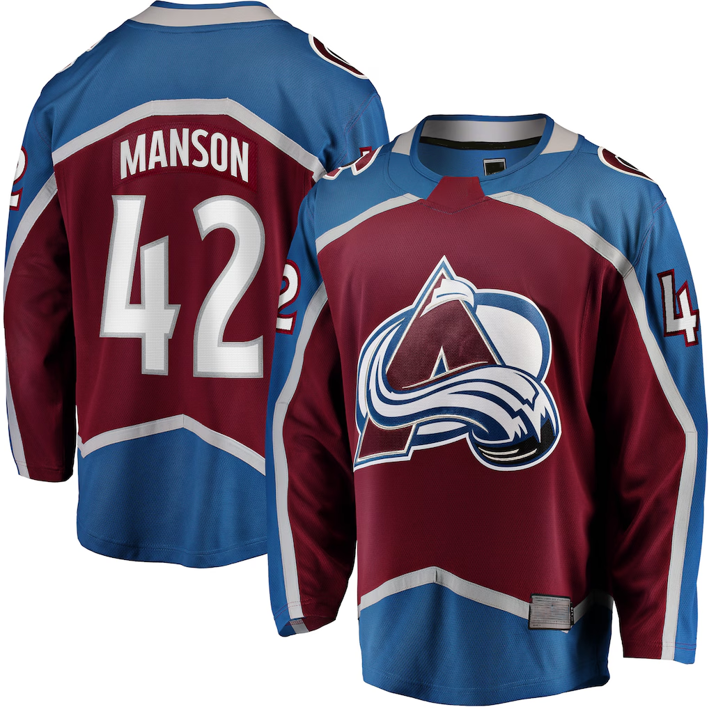 Ndoa C.Avalanche #42 Josh Manson Burgundy Home Breakaway Player Jerseys