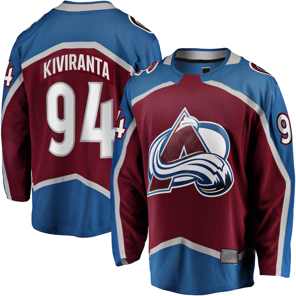 Ndoa C.Avalanche #94 Joel Kiviranta Maroon Home Premier Breakaway Player Jerseys