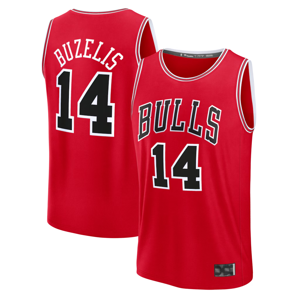 Ndoa C.Bulls #14 Matas Buzelis Red Fast Break Replica Player Jerseys - Icon Edition