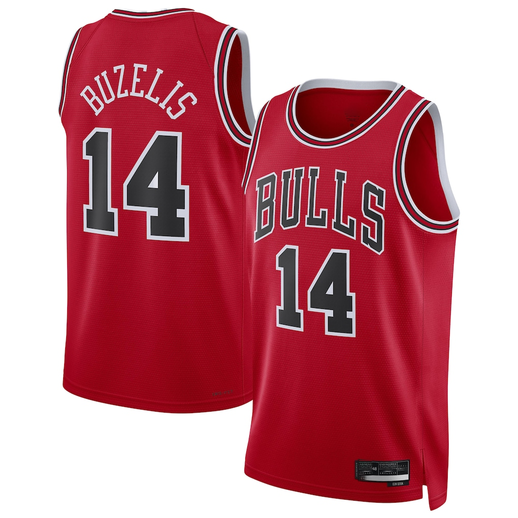 Ndoa C.Bulls #14 Matas Buzelis Red Swingman Player Jerseys - Icon Edition