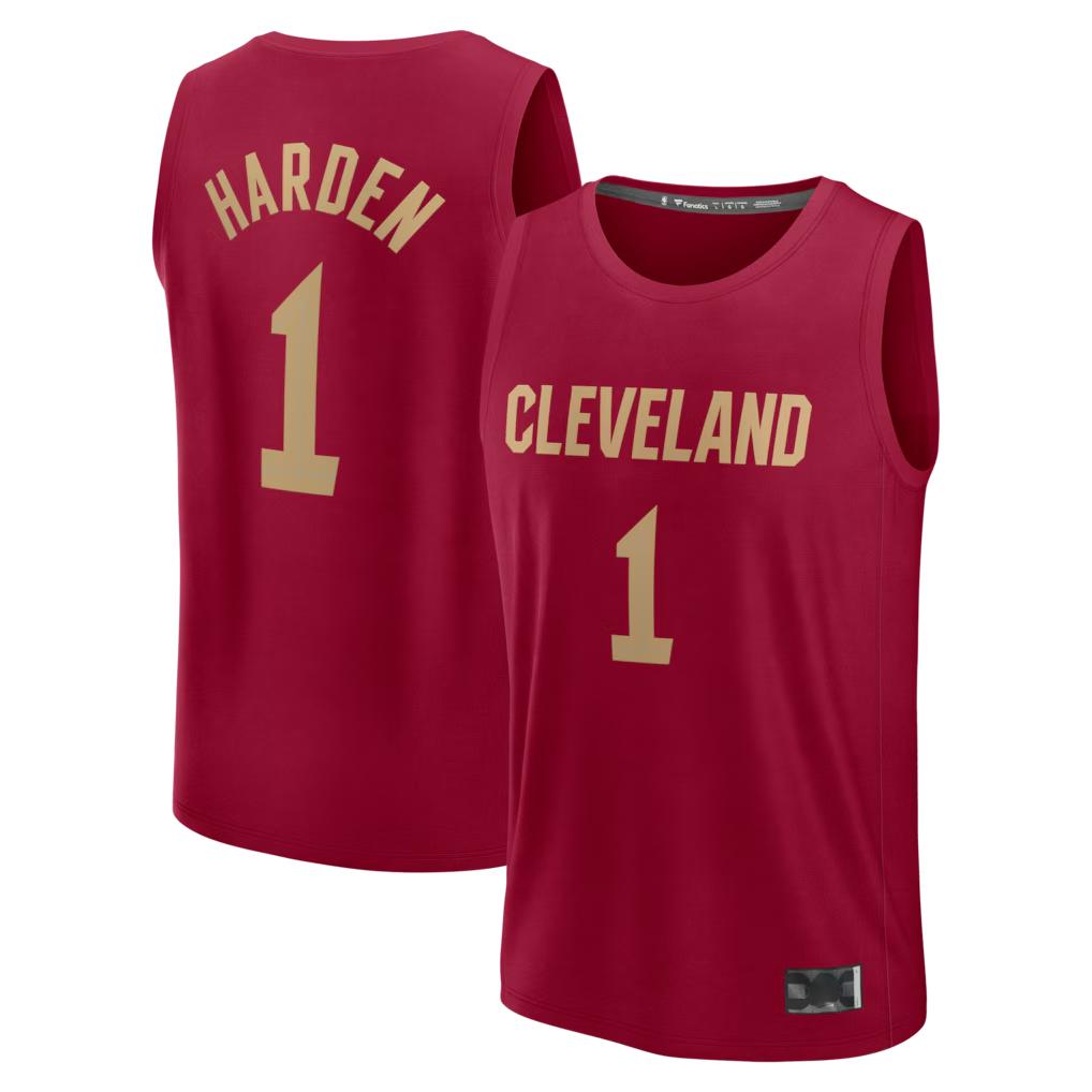 Ndoa C.Cavaliers #1 James Harden  Wine Fast Break Replica Jerseys - Icon Edition
