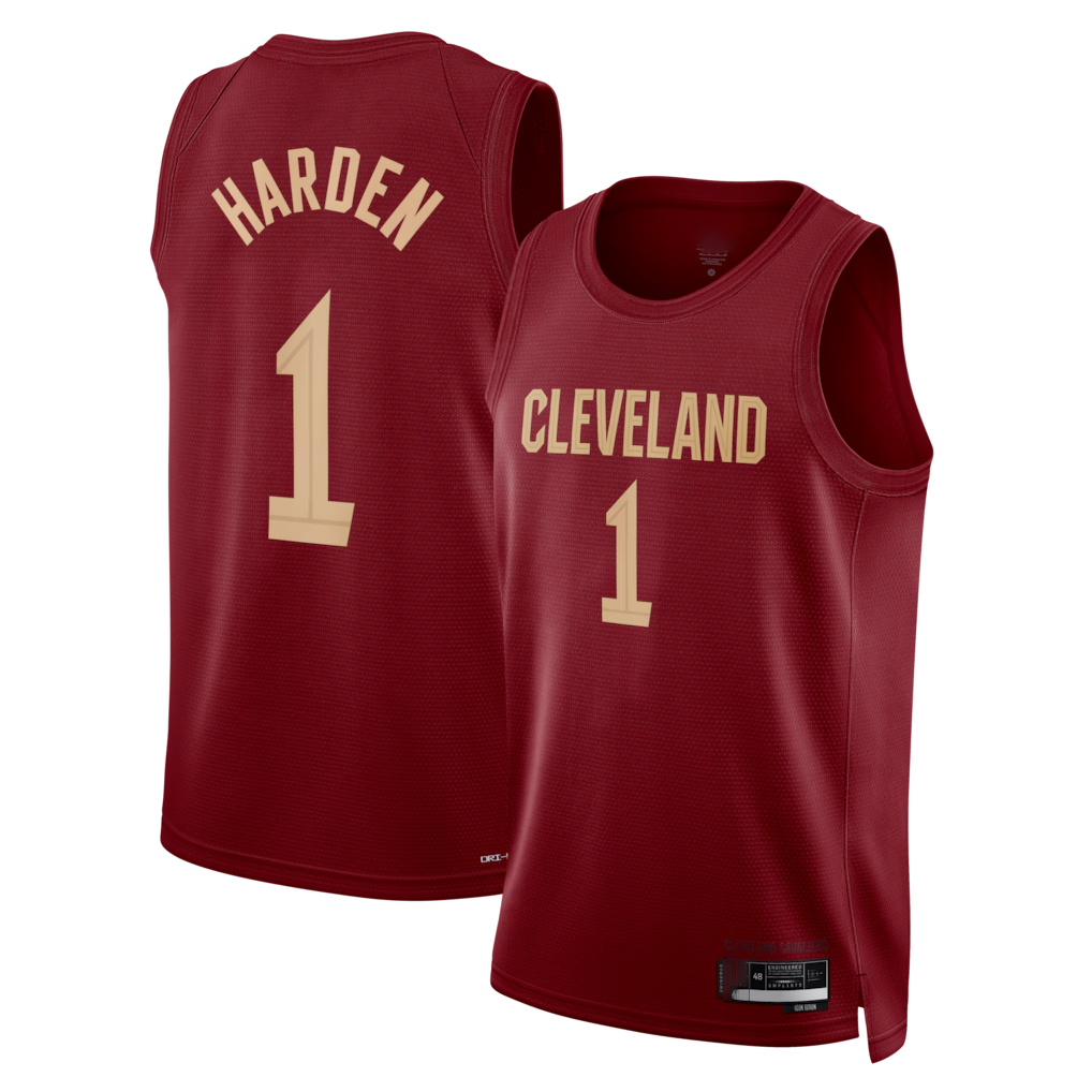 Ndoa C.Cavaliers #1 James Harden Wine Swingman Jerseys - Icon Edition