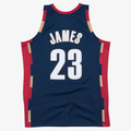 Ndoa C.Cavaliers #23 LeBron James Mitchell & Ness Navy Hardwood Classics Swingman Jerseys