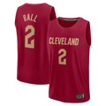 Ndoa C.Cavaliers #2 Lonzo Ball Wine Fast Break Replica Jerseys - Icon Edition