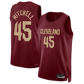 Ndoa C.Cavaliers #45 Donovan Mitchell Wine Swingman Jerseys - Icon Edition
