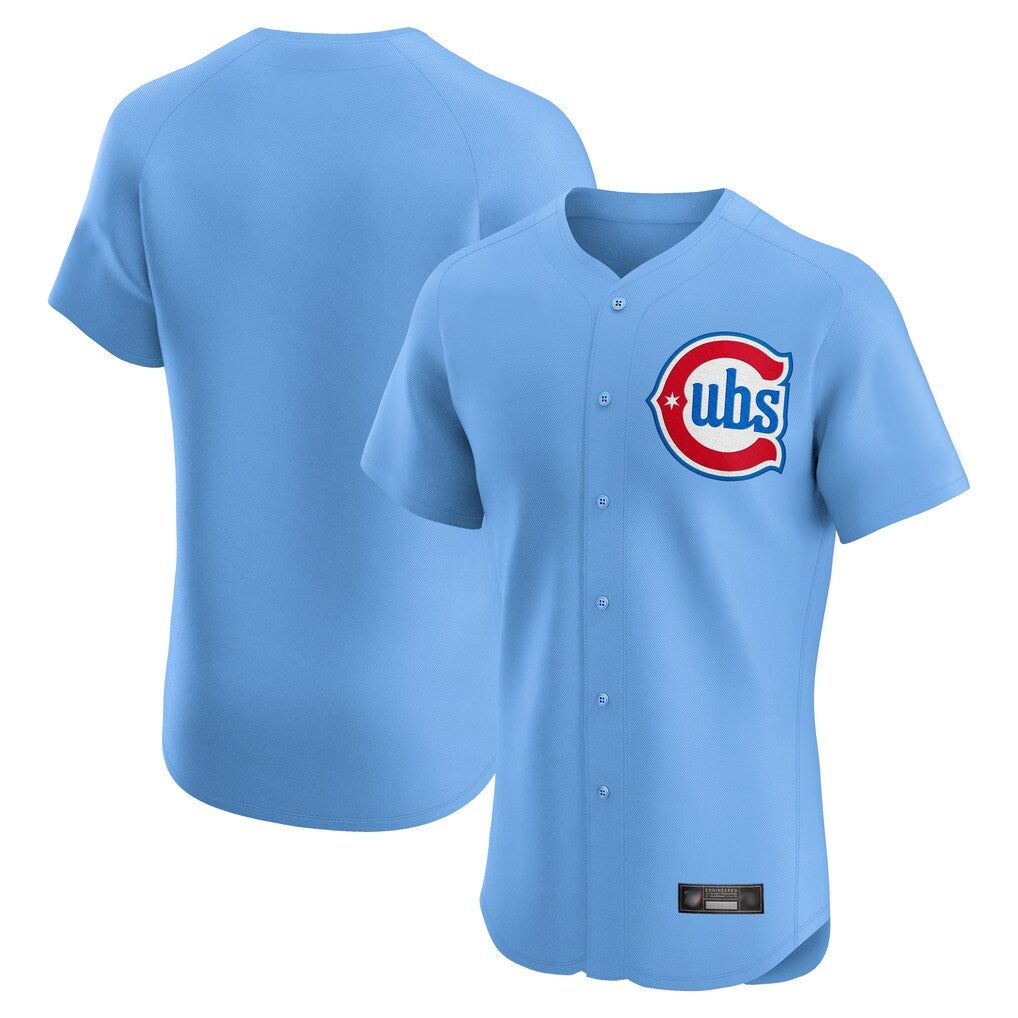 Ndoa C.Cubs Light Blue Limited Elite Home Game Blank Player Stitched Jerseys