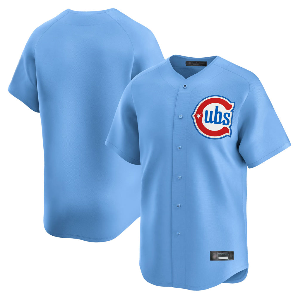 Ndoa C.Cubs Light Blue Limited Home Blank Player Stitched Jerseys