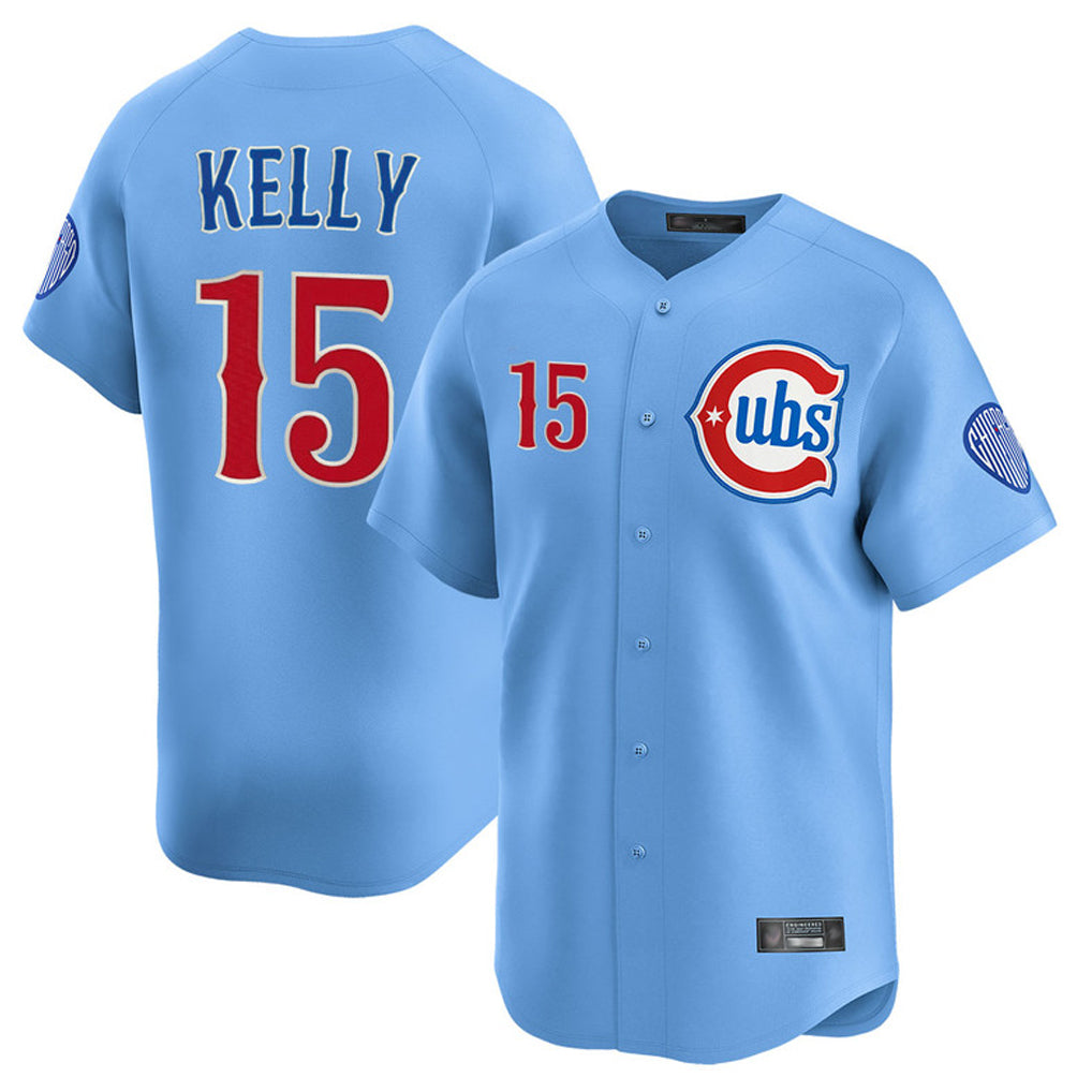 Ndoa C.Cubs #15 Carson Kelly Player Light Blue Limited Home Stitched Jerseys