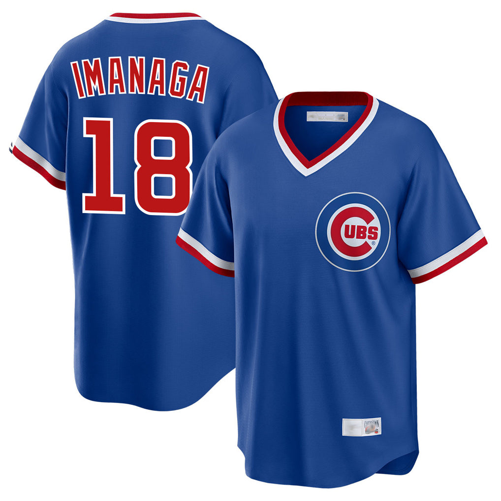 Ndoa C.Cubs #18 Shota Imanaga Player Royal T-shirt Cooperstown Collection Limited Stitched Jerseys