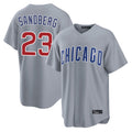 Ndoa C.Cubs #23 Ryne Sandberg Player Gray Home Game Stitched Jerseys
