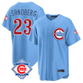 Ndoa C.Cubs #23 Ryne Sandberg Player Light Blue 150th Anniversary Home Game Stitched Jerseys