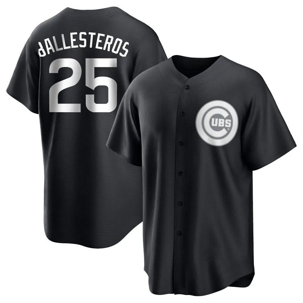 Ndoa C.Cubs #25 Mois¡§|s Ballesteros Player Black Game Stitched Jerseys