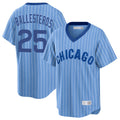 Ndoa C.Cubs #25 Mois¡§|s Ballesteros Player Blue T-shirt Cooperstown Collection Limited Stitched Jerseys