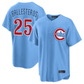 Ndoa C.Cubs #25 Mois¡§|s Ballesteros Player Light Blue Home Game Stitched Jerseys