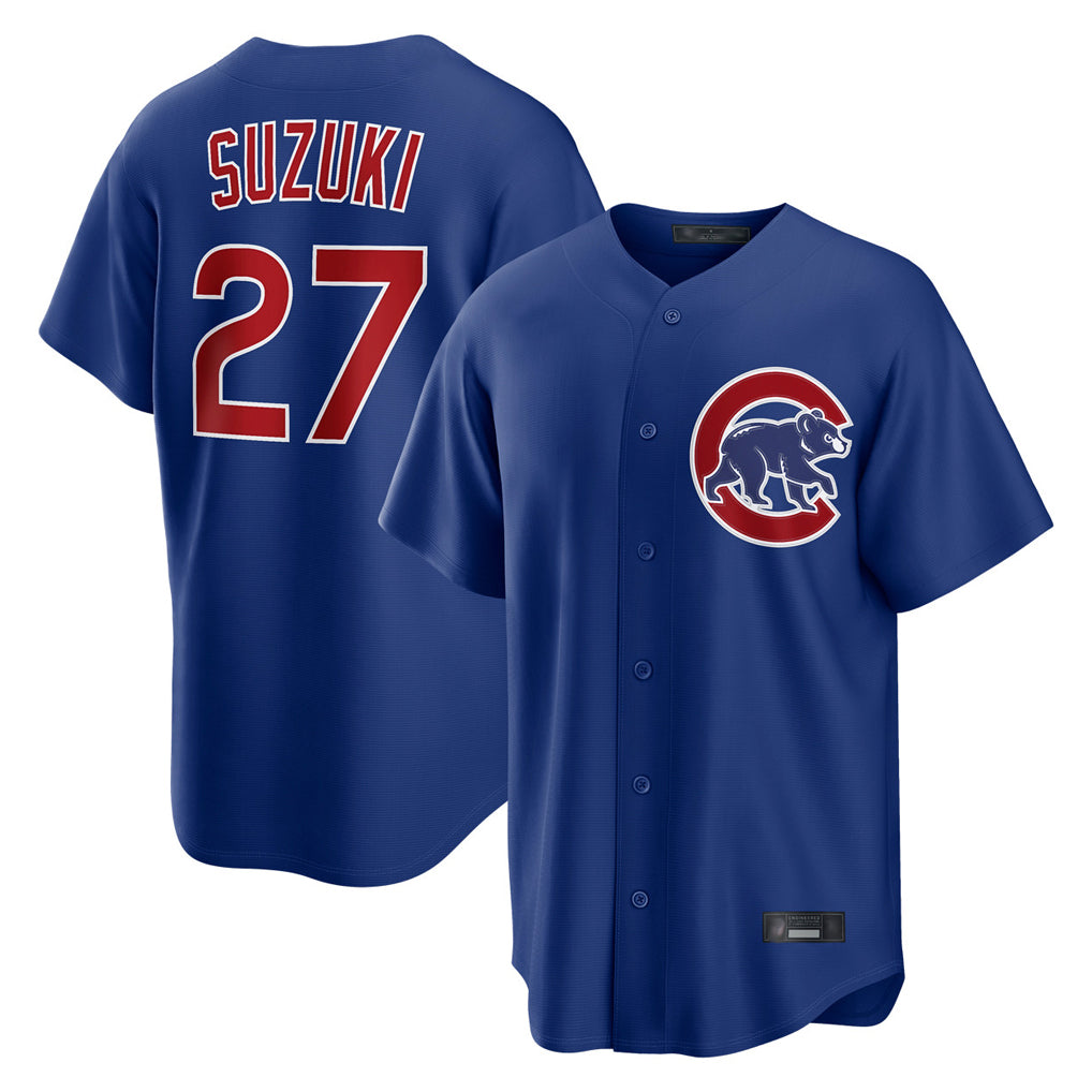 Ndoa C.Cubs #27 Seiya Suzuki Player Royal Home Game Stitched Jerseys