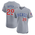Ndoa C.Cubs #29 Michael Busch Player Gray Road Limited Elite Home Stitched Jerseys