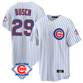 Ndoa C.Cubs #29 Michael Busch Player White 150th Anniversary Home Game Stitched Jerseys
