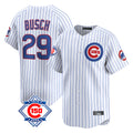 Ndoa C.Cubs #29 Michael Busch Player White 150th Anniversary Limited Home Game Stitched Jerseys