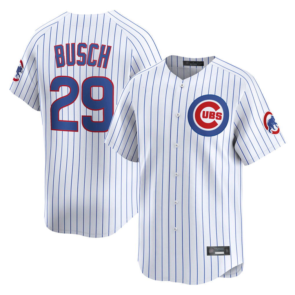 Ndoa C.Cubs #29 Michael Busch Player White Limited Home Game Stitched Jerseys