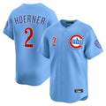 Ndoa C.Cubs #2 Nico Hoerner Player Light Blue Limited Home Stitched Jerseys