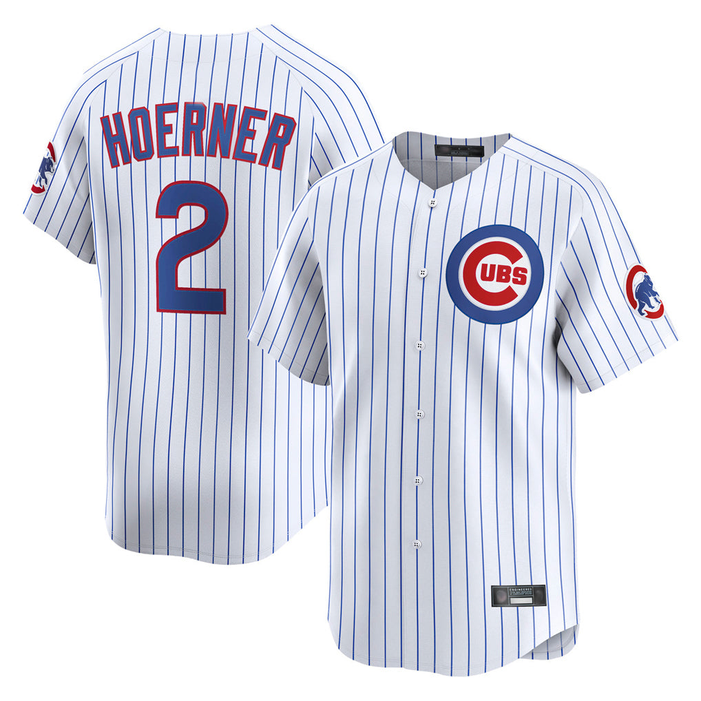 Ndoa C.Cubs #2 Nico Hoerner Player White Limited Home Game Stitched Jerseys