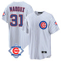 Ndoa C.Cubs #31 Greg Maddux Player White 150th Anniversary Home Game Stitched Jerseys