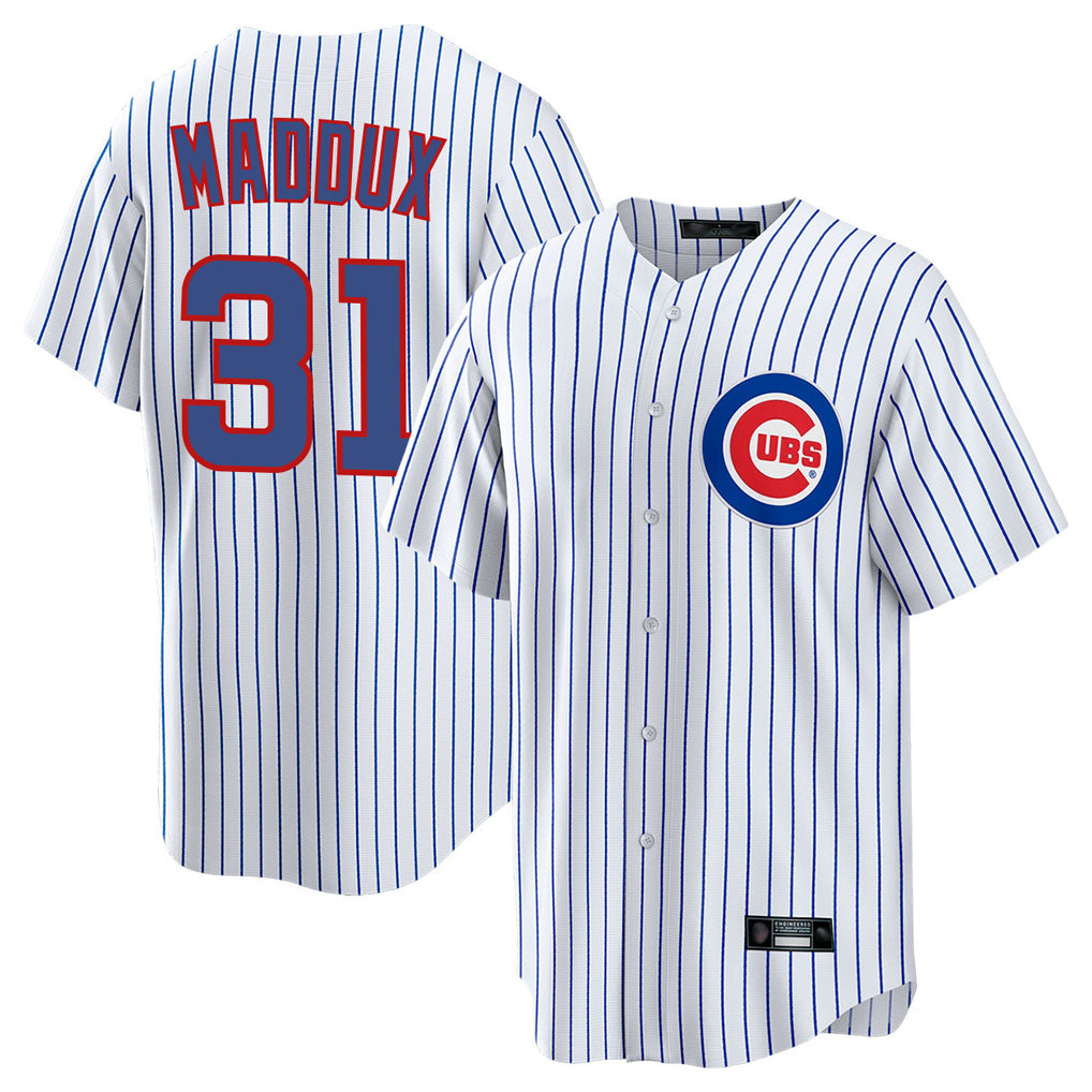Ndoa C.Cubs #31 Greg Maddux Player White Game Home Stitched Jerseys