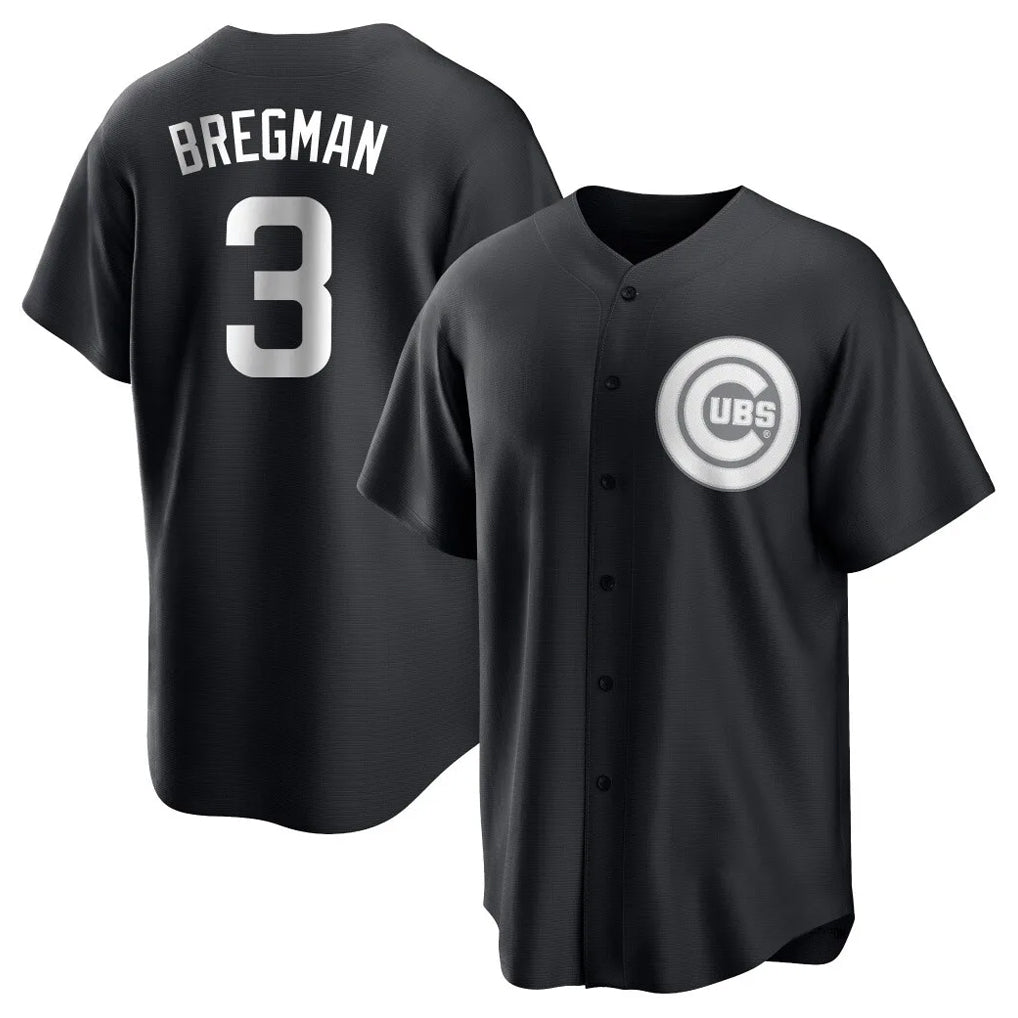 Ndoa C.Cubs #3 Alex Bregman Black Game Stitched Jerseys
