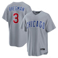 Ndoa C.Cubs #3 Alex Bregman Gray Home Game Stitched Jerseys